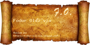 Fodor Olívia névjegykártya
