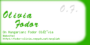 olivia fodor business card